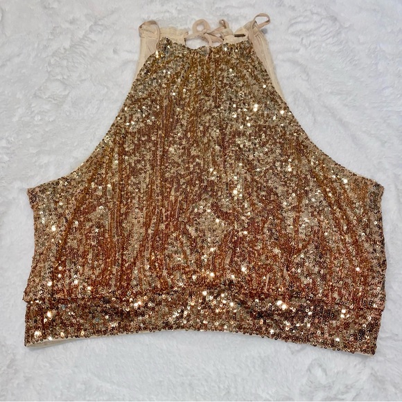 Sequin Back Bow Tie Top - Picture 3 of 10